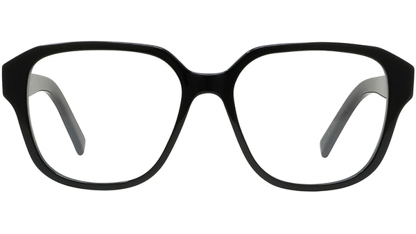 4G Black Geometric Eyeglasses