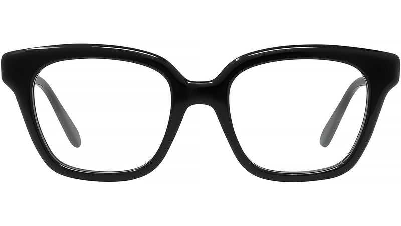 Slim Black Geometric Eyeglasses