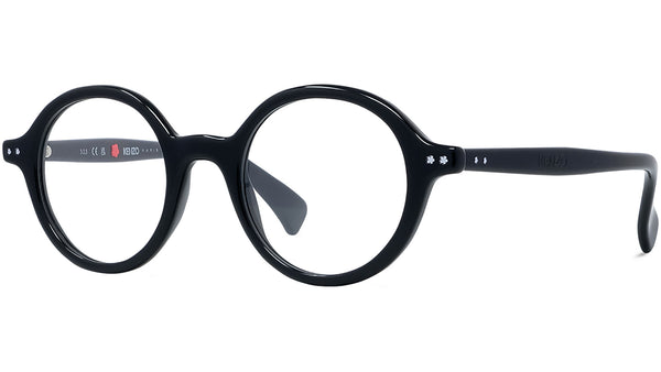 Boke Flower Black Round Eyeglasses