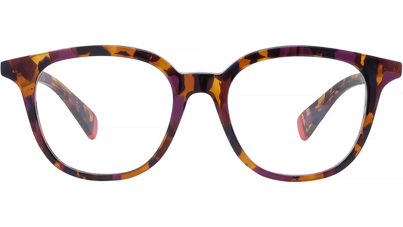 AKA Red Havana Square Eyeglasses