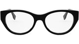 FF Diamond Black Oval Eyeglasses