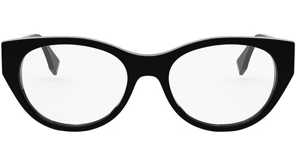 FF Diamond Black Oval Eyeglasses