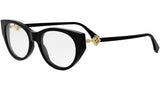 FF Diamond Black Oval Eyeglasses