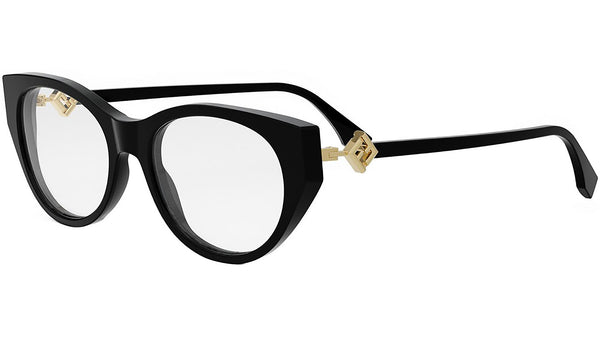 FF Diamond Black Oval Eyeglasses