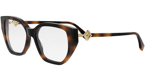 FF Diamond Havana Rectangular Eyeglasses