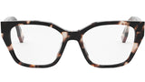 Fendi Way Red Havana Rectangular Eyeglasses