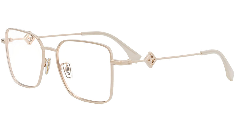 FF Diamonds Rose Gold Geometric Eyeglasses