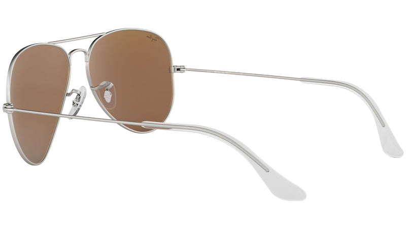 Aviator Flash Lenses RB3025 019/Z2 Matte Silver Copper