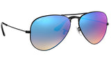 Aviator Flash Lenses Gradient RB3025 002/4O Black Blue