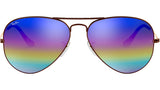 Aviator Mineral Flash Lenses RB3025 9019C2 Bronze Blue